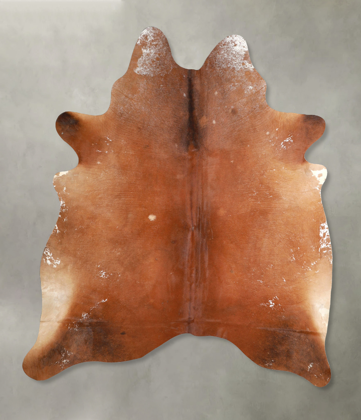 Salt and Pepper Brown X-Large Brazilian Cowhide Rug 7'2"H x 6'3"W #A49029 by Hudson Hides