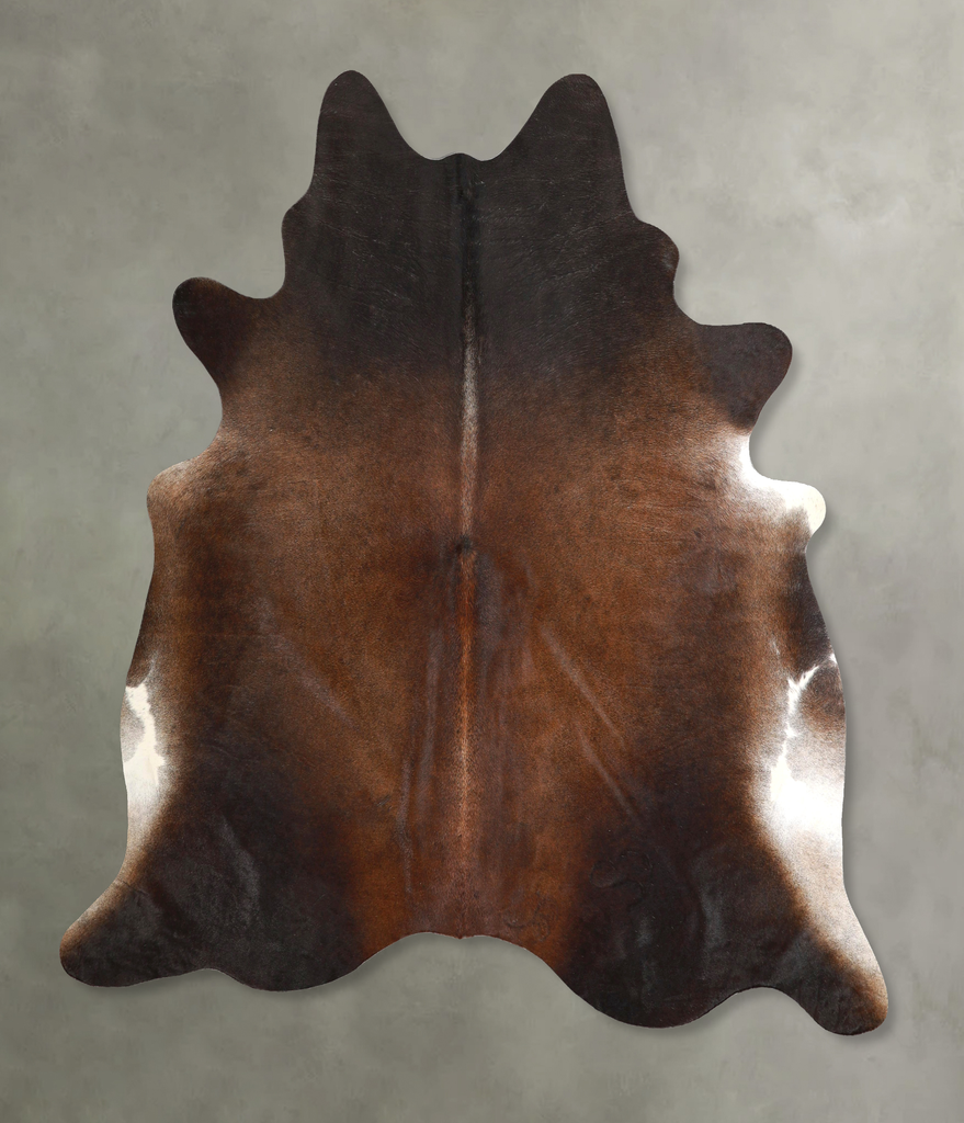 Chocolate X-Large Brazilian Cowhide Rug 7'0"H x 6'10"W #A49043 by Hudson Hides