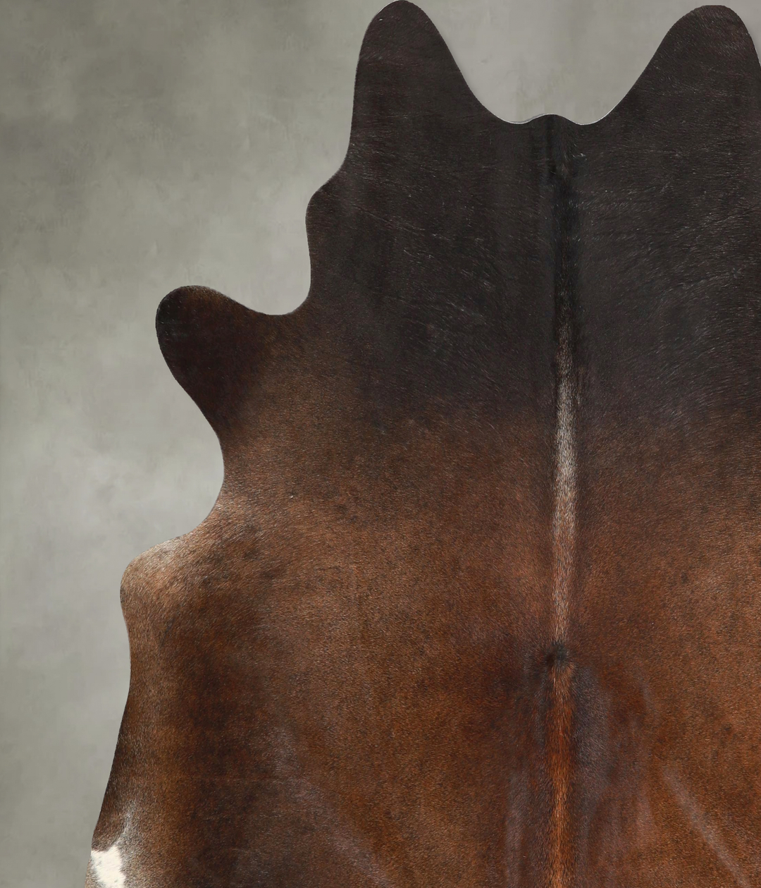 Chocolate X-Large Brazilian Cowhide Rug 7'0"H x 6'10"W #A49043 by Huds