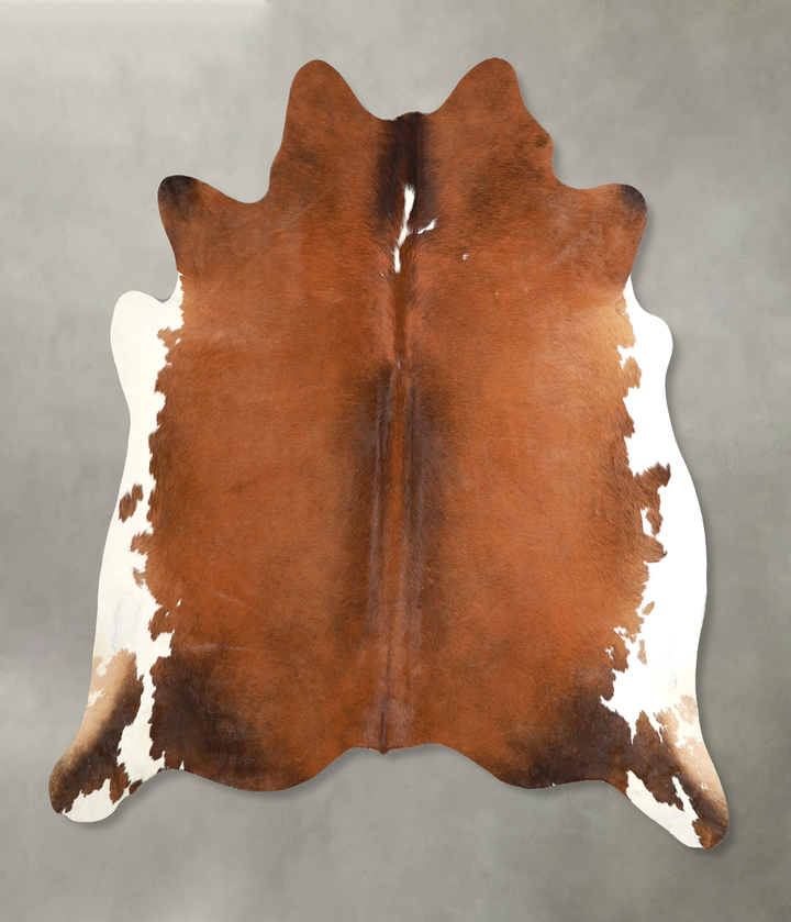 Chocolate and White X-Large Brazilian Cowhide Rug 6'11"H x 6'10"W #A49044 by Hudson Hides