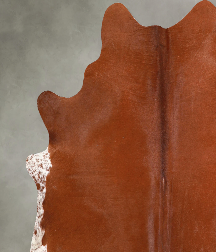 Solid Brown X-Large Brazilian Cowhide Rug 7'1"H x 6'5"W #A49046 by Hudson Hides