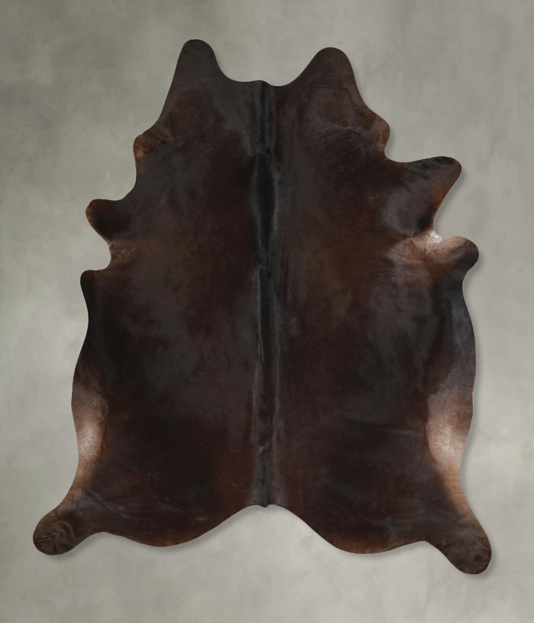 Chocolate XX-Large Brazilian Cowhide Rug 7'9"H x 6'8"W #A49047 by Huds