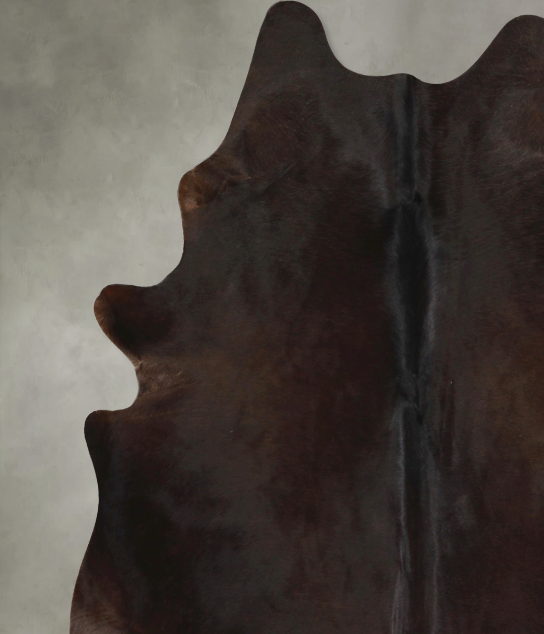 Chocolate XX-Large Brazilian Cowhide Rug 7'9"H x 6'8"W #A49047 by Huds