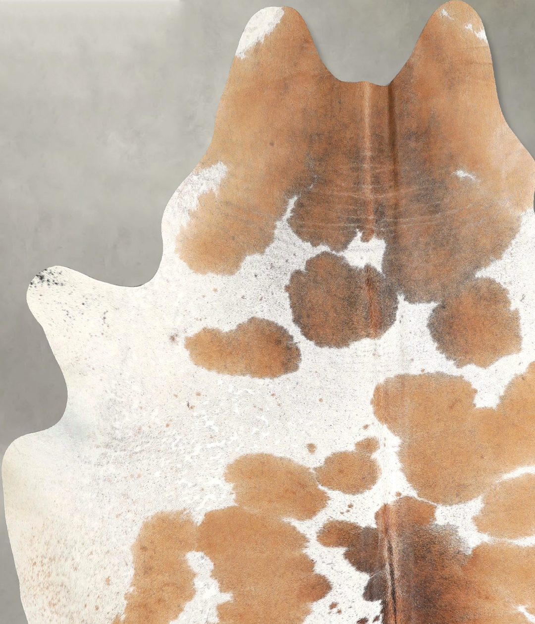 Chocolate and White X-Large Brazilian Cowhide Rug 7'4"H x 6'0"W #A4905