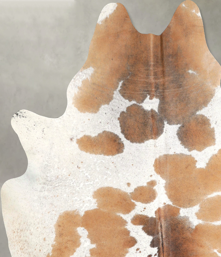 Chocolate and White X-Large Brazilian Cowhide Rug 7'4"H x 6'0"W #A49055 by Hudson Hides
