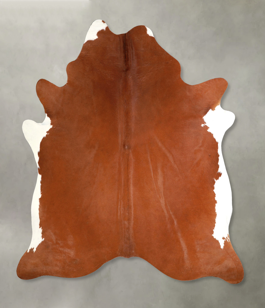 Solid Brown XX-Large Brazilian Cowhide Rug 7'7"H x 6'8"W #A49059 by Hudson Hides
