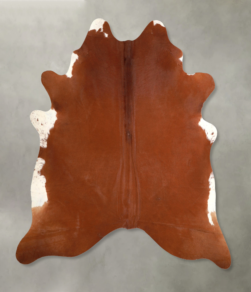 Solid Brown X-Large Brazilian Cowhide Rug 7'0"H x 6'6"W #A49061 by Hudson Hides