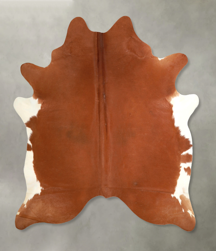 Solid Brown X-Large Brazilian Cowhide Rug 7'0"H x 6'5"W #A49062 by Hudson Hides
