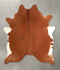 Solid Brown X-Large Brazilian Cowhide Rug 7'0