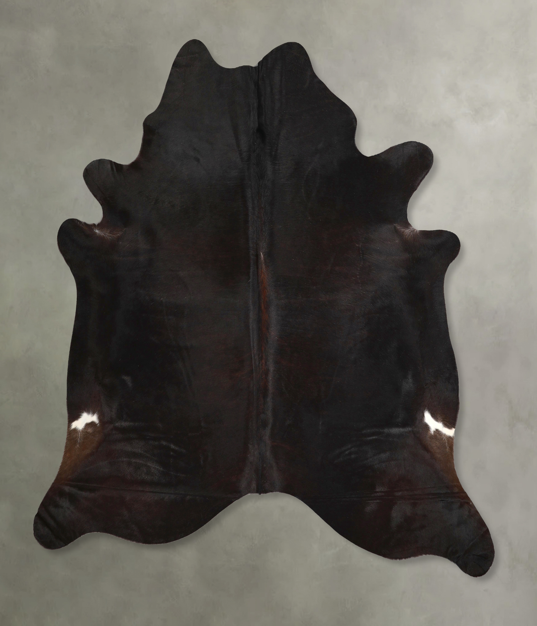 Solid Black XX-Large Brazilian Cowhide Rug 7'6"H x 6'10"W #A49064 by H