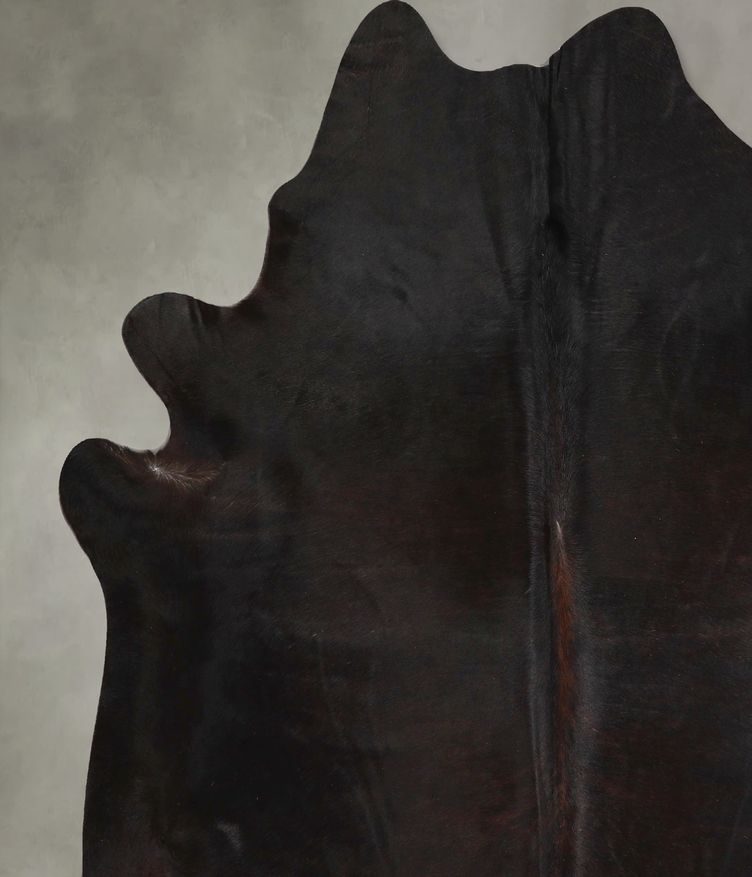 Solid Black XX-Large Brazilian Cowhide Rug 7'6"H x 6'10"W #A49064 by H