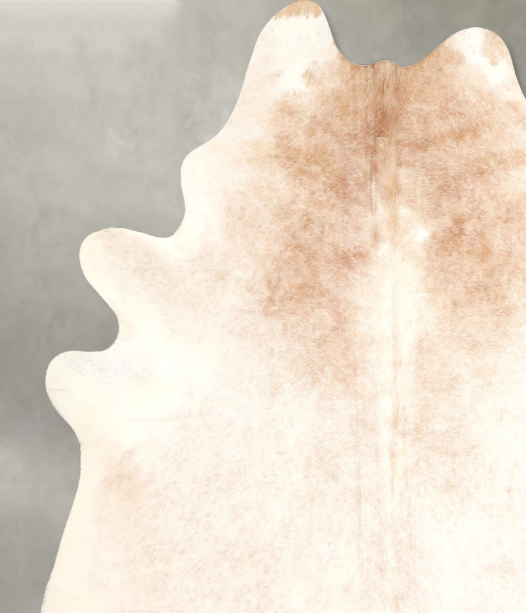 Ivory with Beige X-Large Brazilian Cowhide Rug 7'5"H x 6'4"W #A49065 b