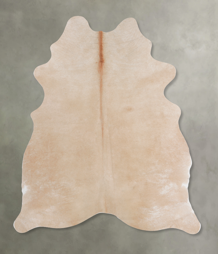 Beige X-Large Brazilian Cowhide Rug 7'3"H x 6'3"W #A4907 by Hudson Hides