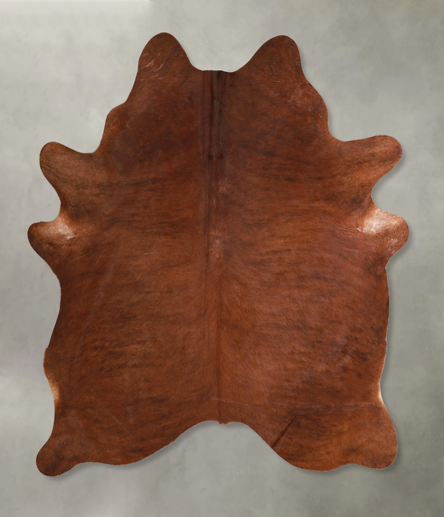 Medium Brindle X-Large Brazilian Cowhide Rug 7'1"H x 6'4"W #A49071 by Hudson Hides