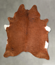 Solid Brown X-Large Brazilian Cowhide Rug 7'4"H x 6'1"W #A49076 by Hudson Hides
