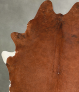 Solid Brown X-Large Brazilian Cowhide Rug 7'4"H x 6'1"W #A49076 by Hudson Hides