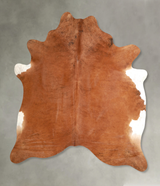 Solid Brown XX-Large Brazilian Cowhide Rug 7'10"H x 6'8"W #A49077 by Hudson Hides