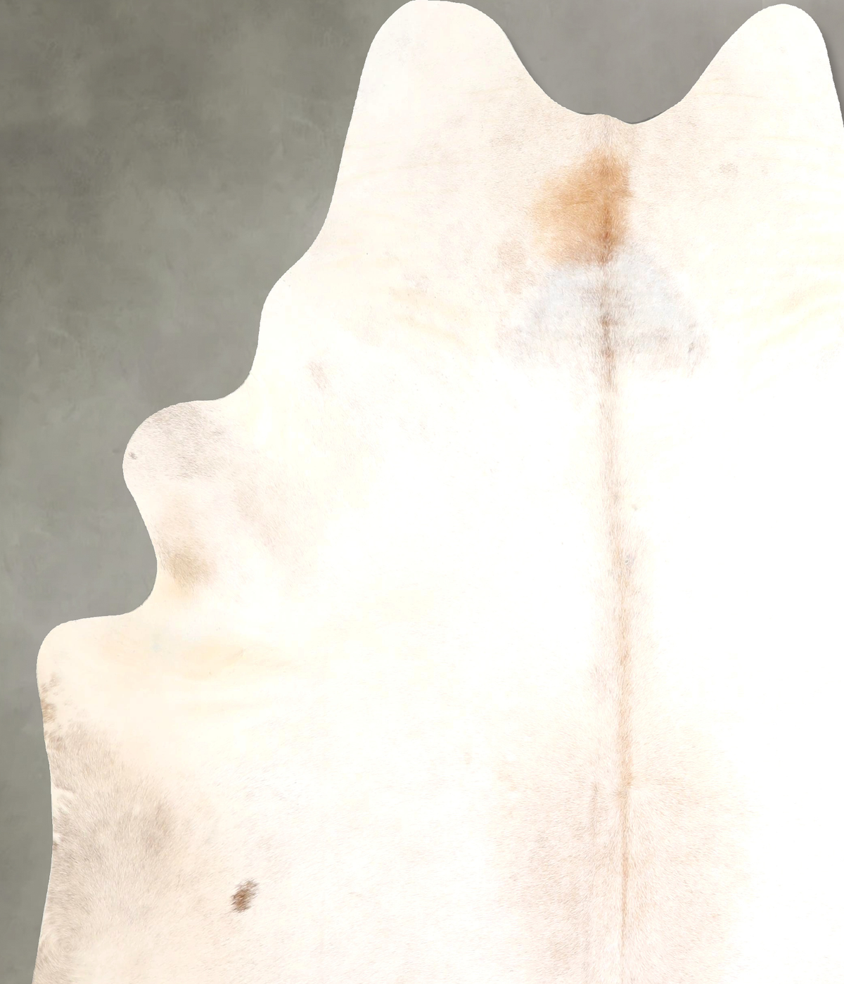 Ivory with Beige X-Large Brazilian Cowhide Rug 7'8"H x 6'6"W #A49090 by Hudson Hides