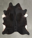 Solid Black X-Large Brazilian Cowhide Rug 7'1"H x 6'1"W #A49092 by Hudson Hides