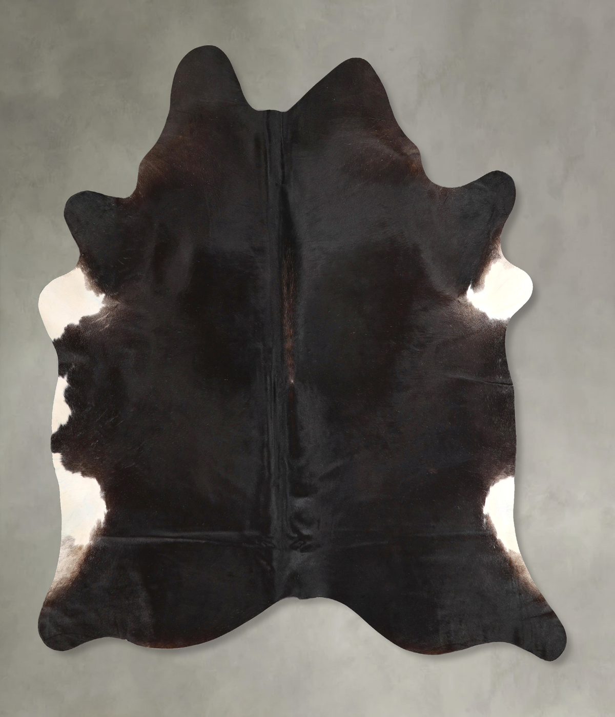 Solid Black Cowhide Rug #A49092