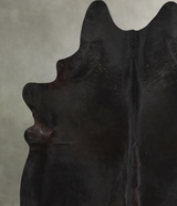 Solid Black XX-Large Brazilian Cowhide Rug 7'5"H x 6'9"W #A49097 by Hudson Hides
