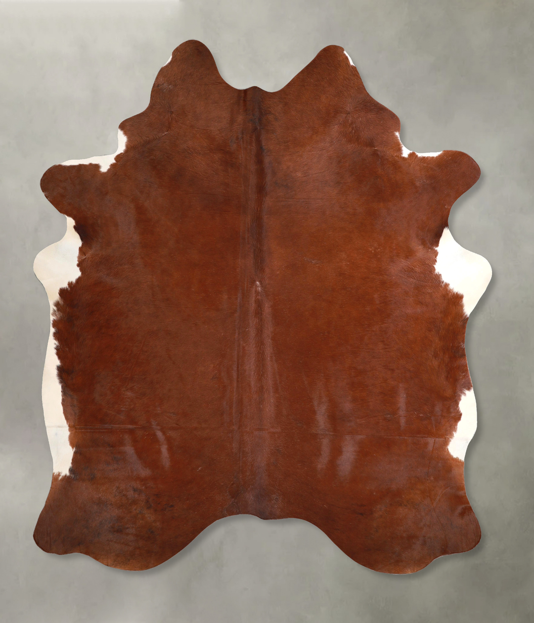 Solid Brown XX-Large Brazilian Cowhide Rug 8'1"H x 6'5"W #A49102 by Hu