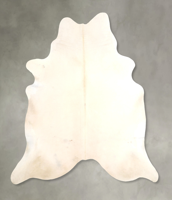 Ivory with Beige X-Large Brazilian Cowhide Rug 7'5"H x 6'7"W #A49104 by Hudson Hides