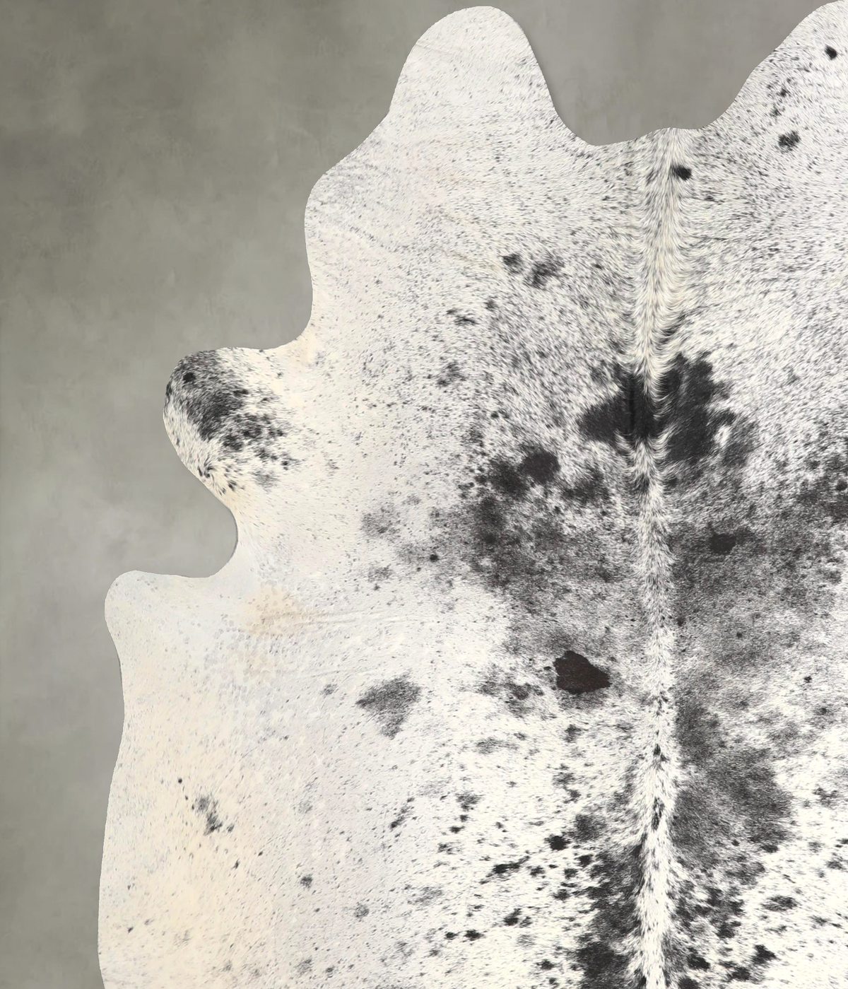 Salt and Pepper Black X-Large Brazilian Cowhide Rug 7'2"H x 6'4"W #A49108 by Hudson Hides
