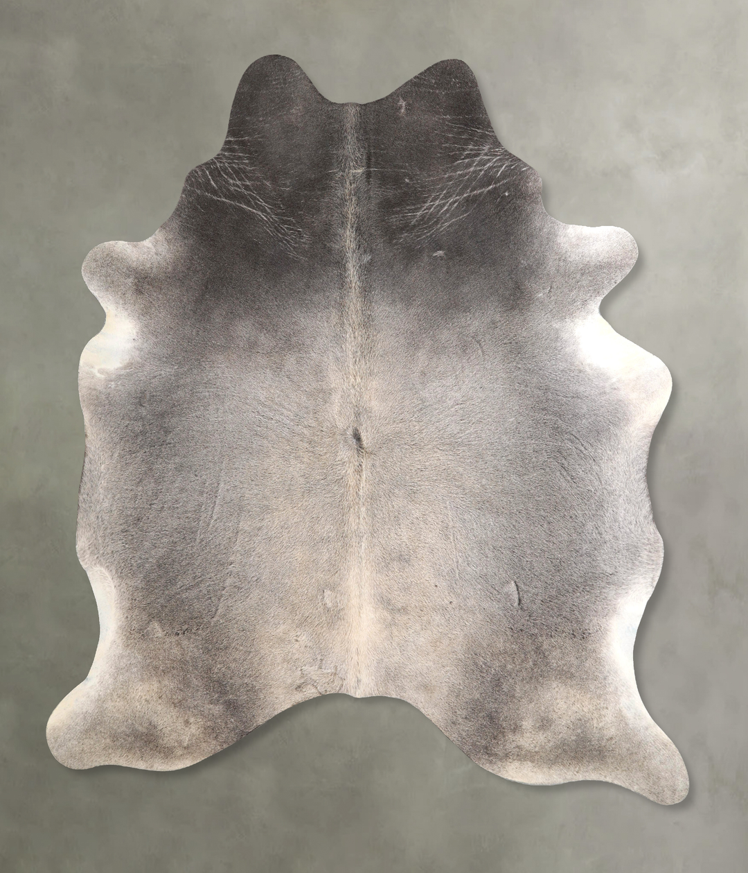 Medium Grey X-Large Brazilian Cowhide Rug 7'6"H x 6'8"W #A49110 by Hud