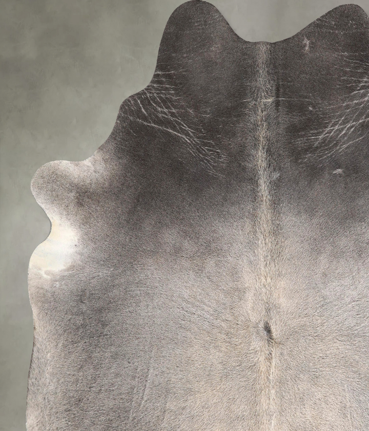 Medium Grey X-Large Brazilian Cowhide Rug 7'6"H x 6'8"W #A49110 by Hudson Hides