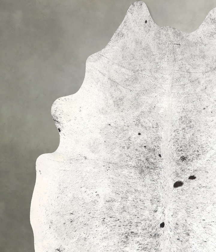 Salt and Pepper Black XX-Large Brazilian Cowhide Rug 8'1"H x 7'1"W #A49115 by Hudson Hides