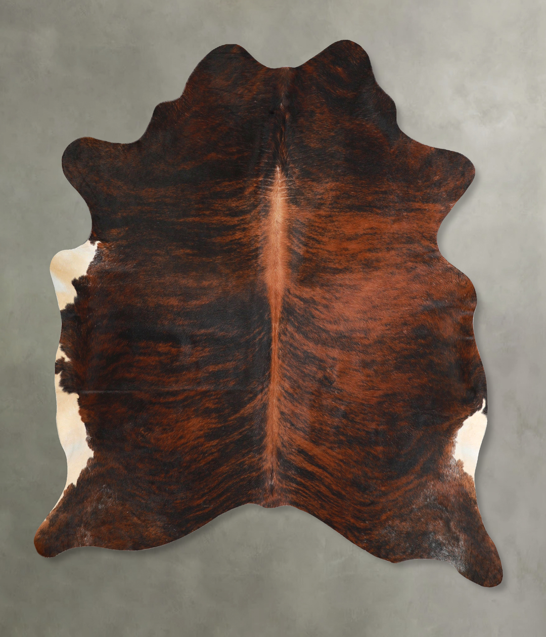 Dark Brindle X-Large Brazilian Cowhide Rug 7'3"H x 6'3"W #A49118 by Hu