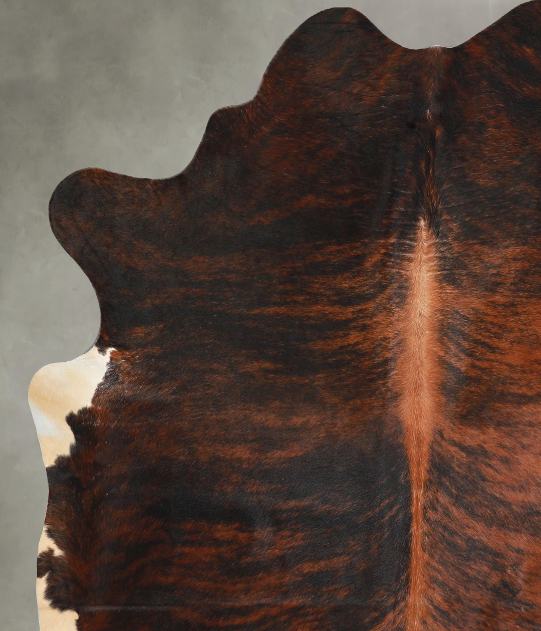 Dark Brindle X-Large Brazilian Cowhide Rug 7'3"H x 6'3"W #A49118 by Hu