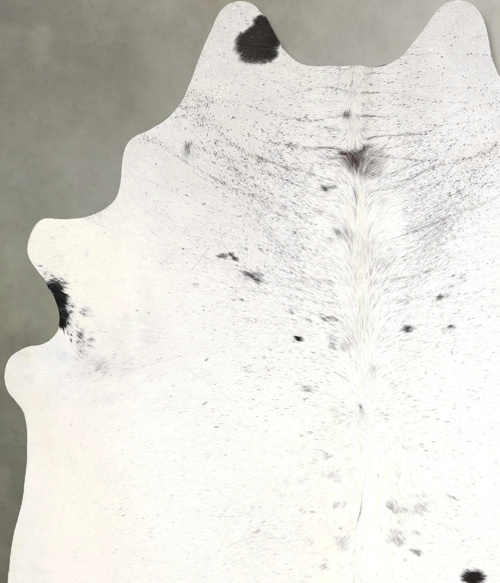 Salt and Pepper Black XX-Large Brazilian Cowhide Rug 7'10"H x 6'10"W #A49121 by Hudson Hides