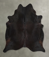 Solid Black XX-Large Brazilian Cowhide Rug 7'9"H x 7'3"W #A49127 by Hudson Hides