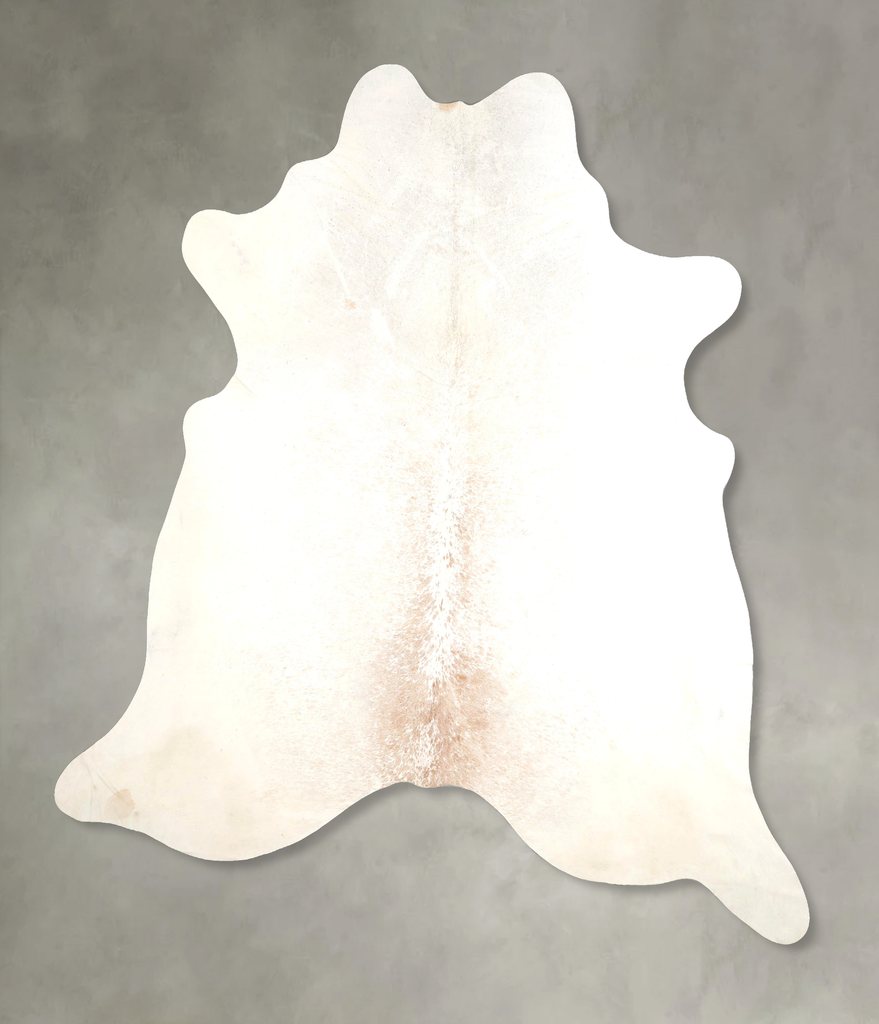 Ivory with Beige XX-Large Brazilian Cowhide Rug 8'5"H x 7'7"W #A49130 by Hudson Hides