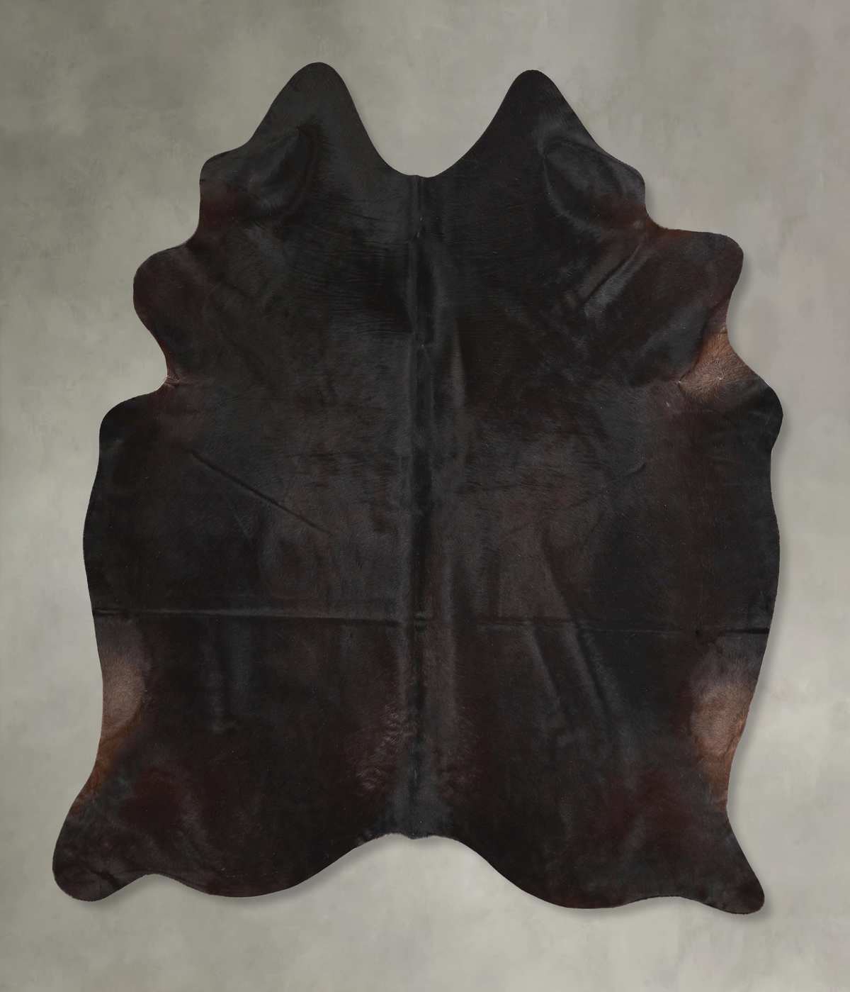 Solid Black Cowhide Rug #A49136