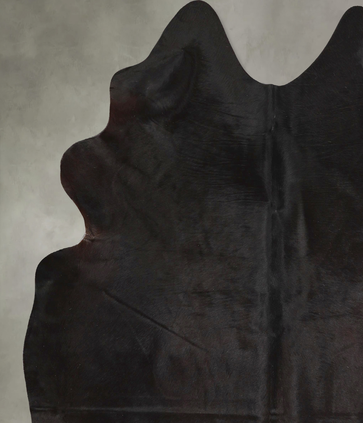 Solid Black Cowhide Rug #A49136