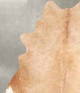 Beige X-Large Brazilian Cowhide Rug 7'3"H x 6'4"W #A49137 by Hudson Hides