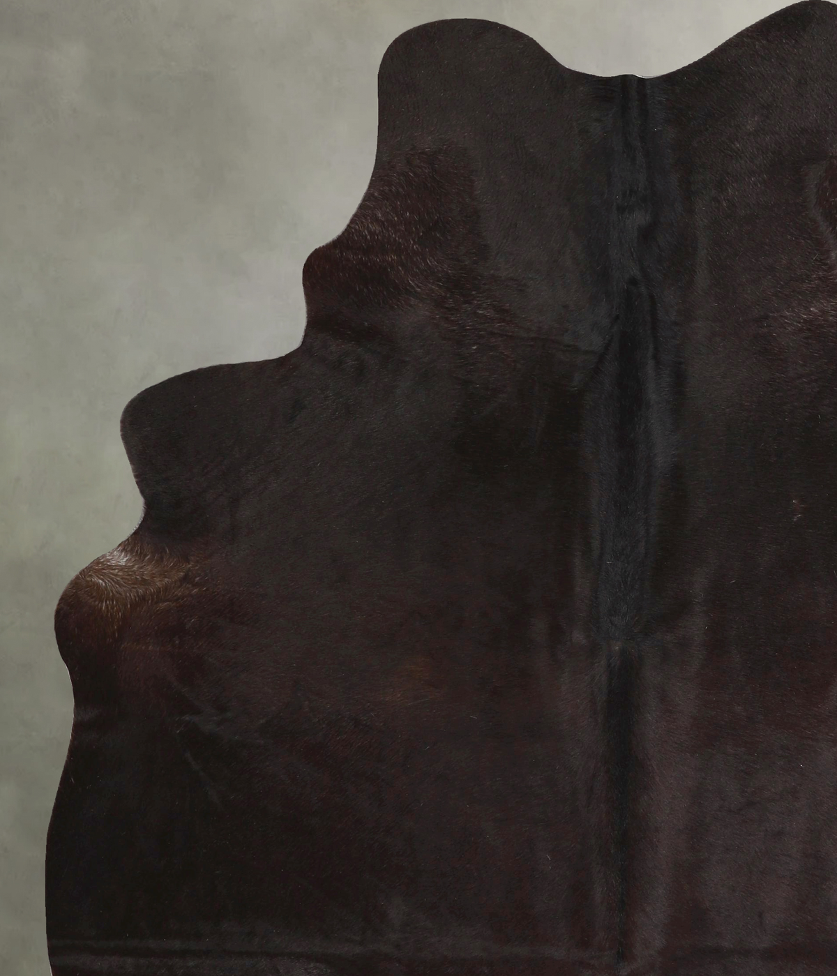 Solid Black Cowhide Rug #A49138