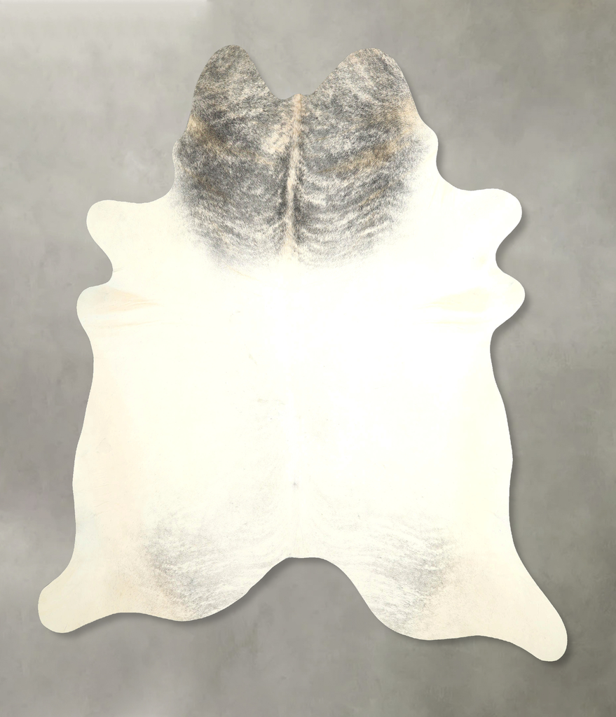 Grey Brindle X-Large Brazilian Cowhide Rug 7'2"H x 6'7"W #A49181 by Hudson Hides