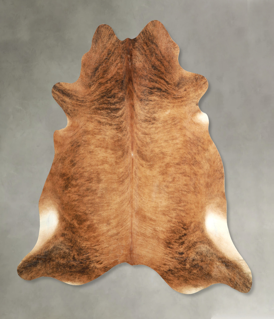 Medium Brindle XX-Large Brazilian Cowhide Rug 7'0"H x 7'2"W #A49186 by Hudson Hides