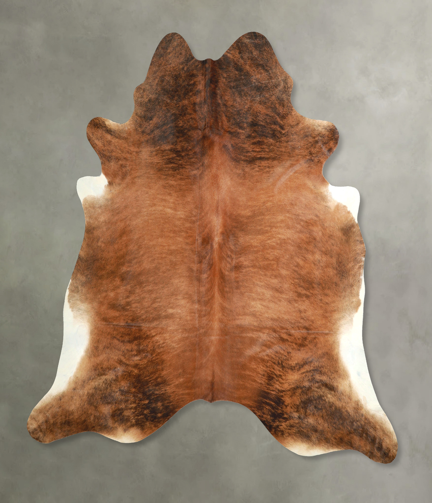 Medium Brindle XX-Large Brazilian Cowhide Rug 7'8"H x 7'5"W #A49190 by Hudson Hides