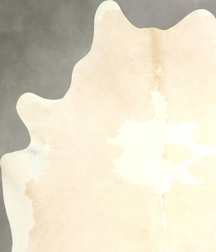 Beige and White XX-Large Brazilian Cowhide Rug 7'10"H x 6'5"W #A49198 by Hudson Hides