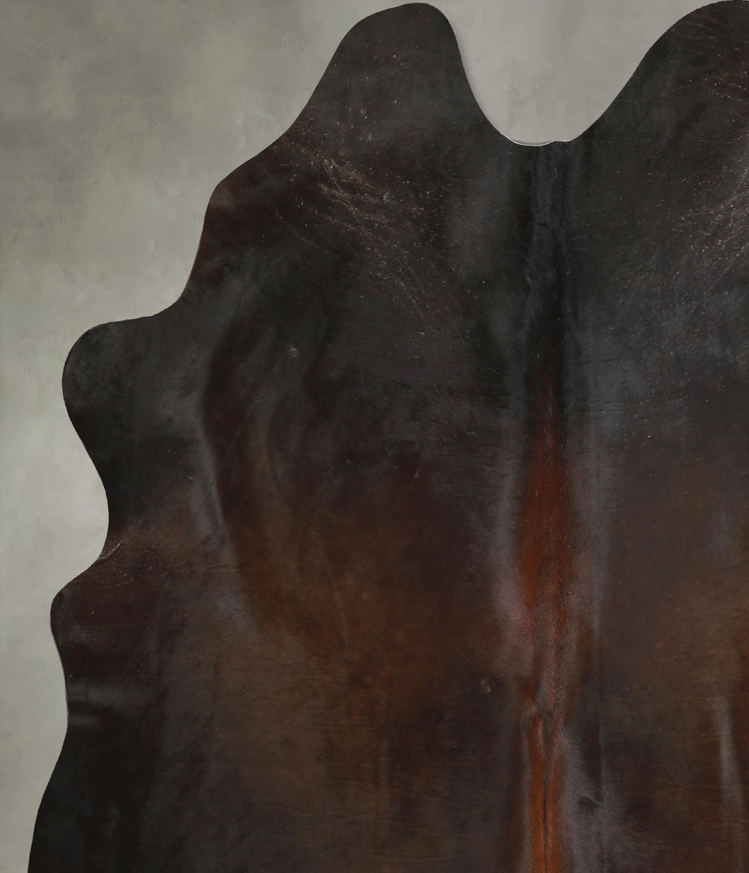 Chocolate X-Large Brazilian Cowhide Rug 6'10"H x 6'0"W #A49201 by Huds