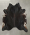 Solid Black X-Large Brazilian Cowhide Rug 7'6