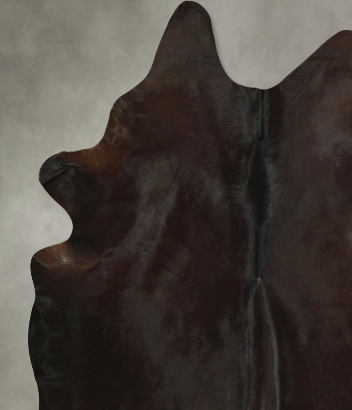 Solid Black XX-Large Brazilian Cowhide Rug 7'10"H x 6'6"W #A49205 by Hudson Hides