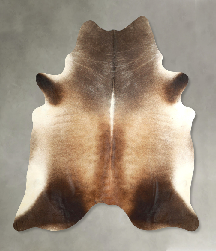 Grey with Beige XX-Large Brazilian Cowhide Rug 8'10"H x 7'3"W #A49210 by Hudson Hides