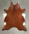Solid Brown X-Large Brazilian Cowhide Rug 7'5