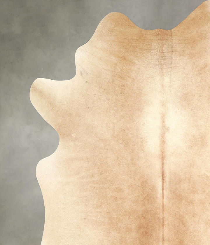 Beige XX-Large Brazilian Cowhide Rug 7'8"H x 7'2"W #A49219 by Hudson Hides